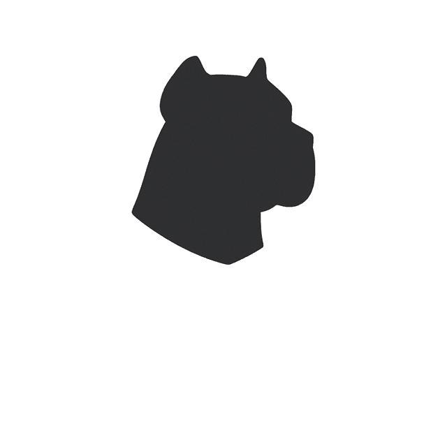 Gray Corso Logo - Cane Corso Silhouette